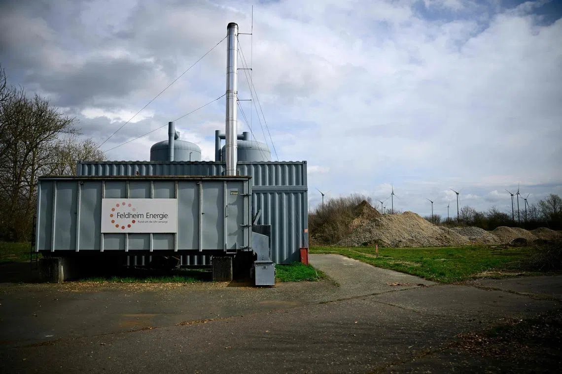 Feldheim relies on a wood chip heating system for an extra boost during winter. 