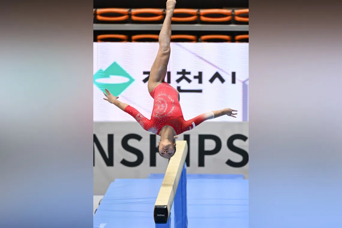 Amanda Yap is the first Singaporean gymnast to make the final at the world championships.