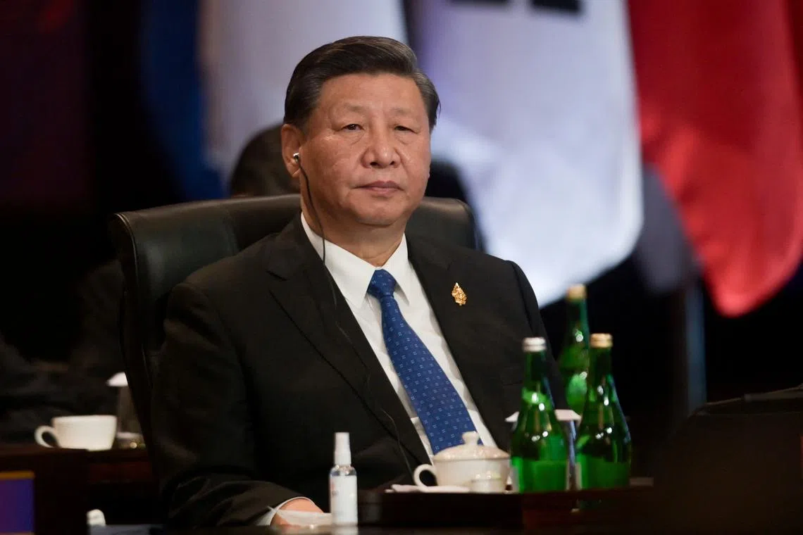 China's President Xi Jinping during the opening of the G20 Summit in Bali on Nov 15, 2022.