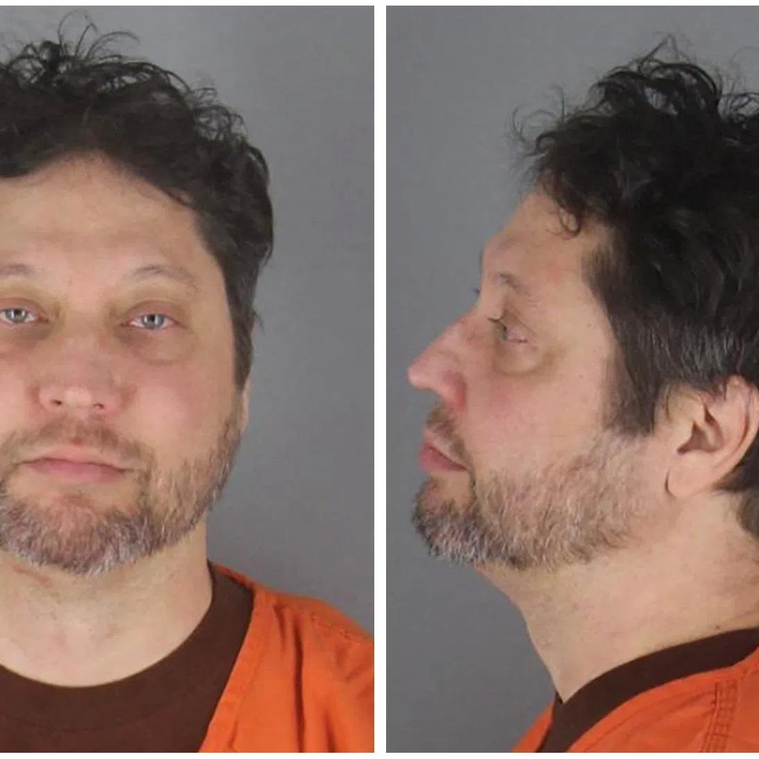 Anthony James Kazmierczak poses for a Hennepin County Jail booking photograph after his arrest on a charge of third degree assault following an incident at Rep. Ilhan Omar's town hall event in Minneapolis, Minnesota, U.S. January 27, 2026 in a combination photograph.   Hennepin County Sheriff/Handout via REUTERS