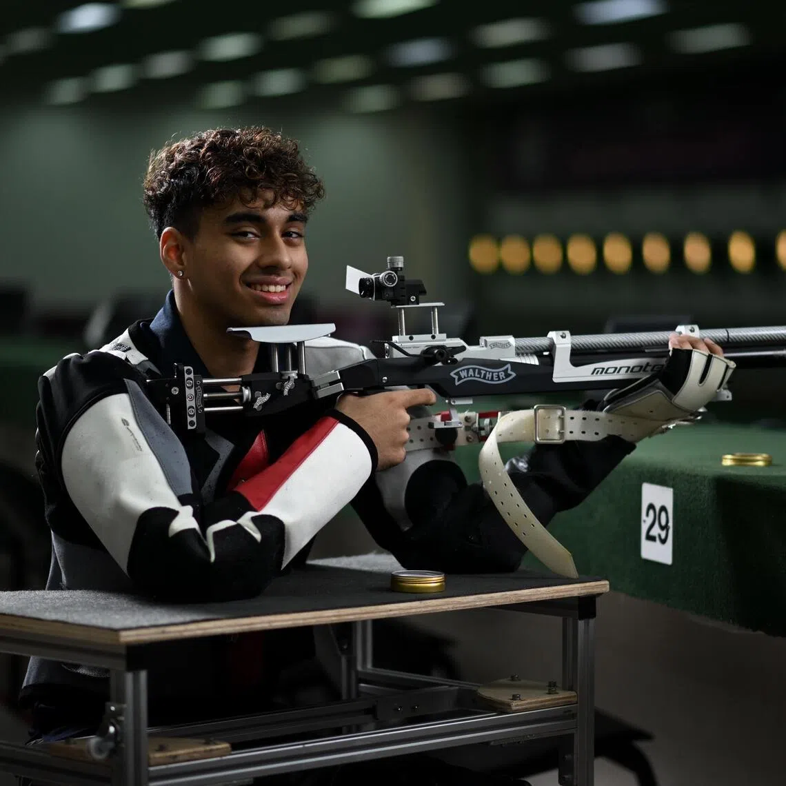 Para-shooter Surya Mohan Jha, who is part of Singapore's 41-strong contingent competing at the Jan 20-26 Asean Para Games, training on Jan 8, 2026.