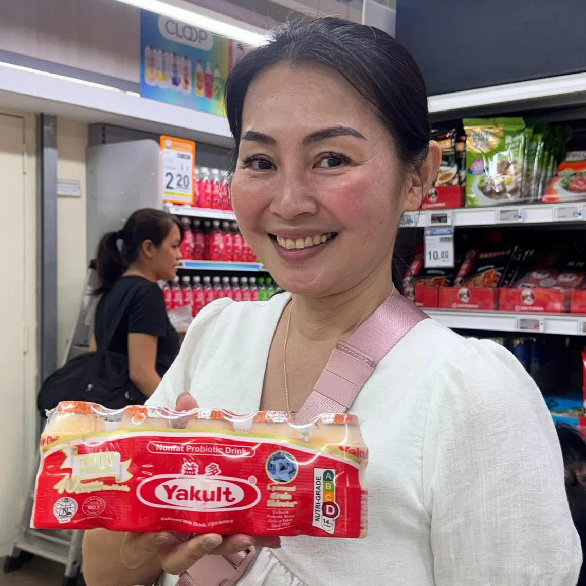 Teacher Brenda Chew made a trip down to NTUC FairPrice at Bishan specially to buy the orange Yakult.
