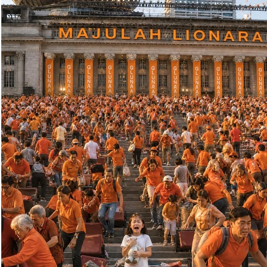 While set in the fictitional country Lionara, the visuals of Bersama Majulah feature familiar Singapore settings.