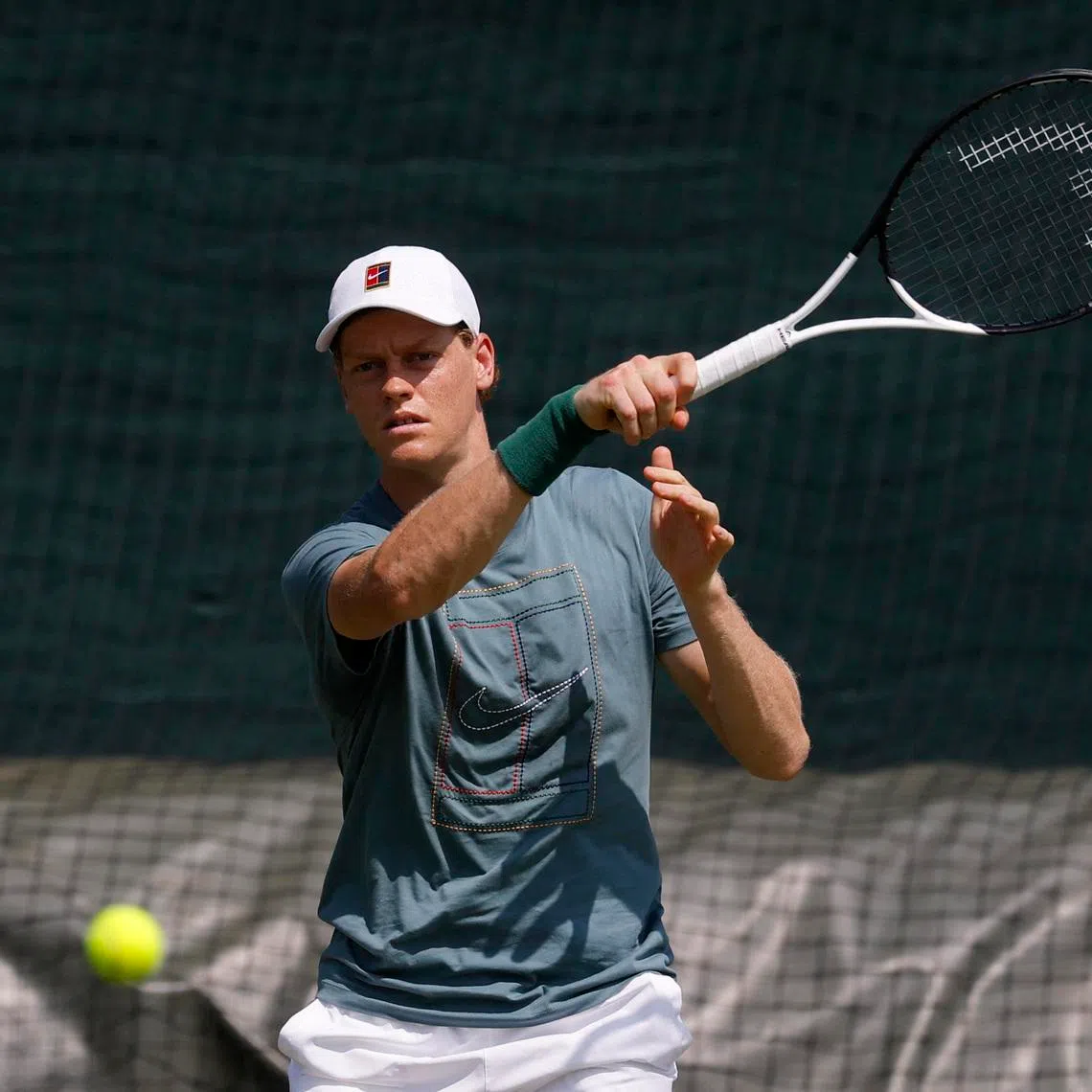 Tennis - Wimbledon - All England Lawn Tennis and Croquet Club, London, Britain - June 26, 2026 Italy's Jannik Sinner during practice ahead of Wimbledon REUTERS/Andrew Couldridge