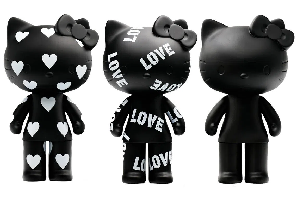 The Hello Kitty Black Series comprises a trio of 20cm figurines. 
