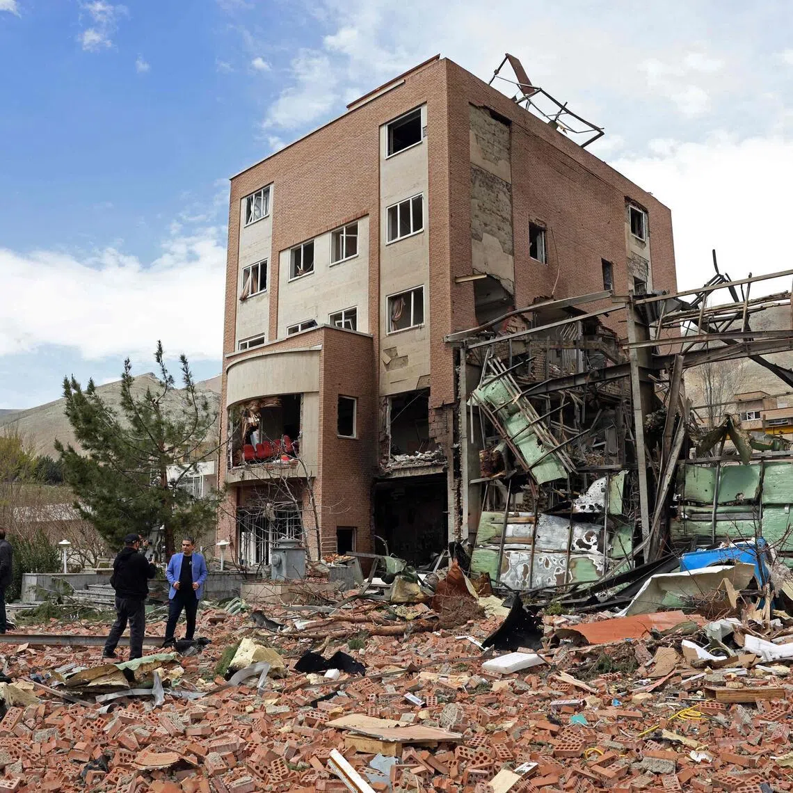 Iranian media said explosions were heard in parts of Tehran and nearby Karaj early on April 7.