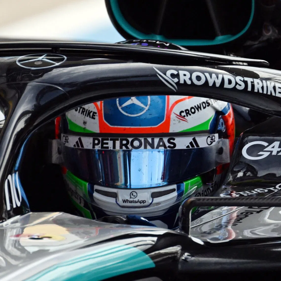 Formula One F1 - British Grand Prix - Silverstone Circuit, Silverstone, Britain - July 5, 2026 Mercedes' Andrea Kimi Antonelli in action during the race Pool via REUTERS/Peter Powell