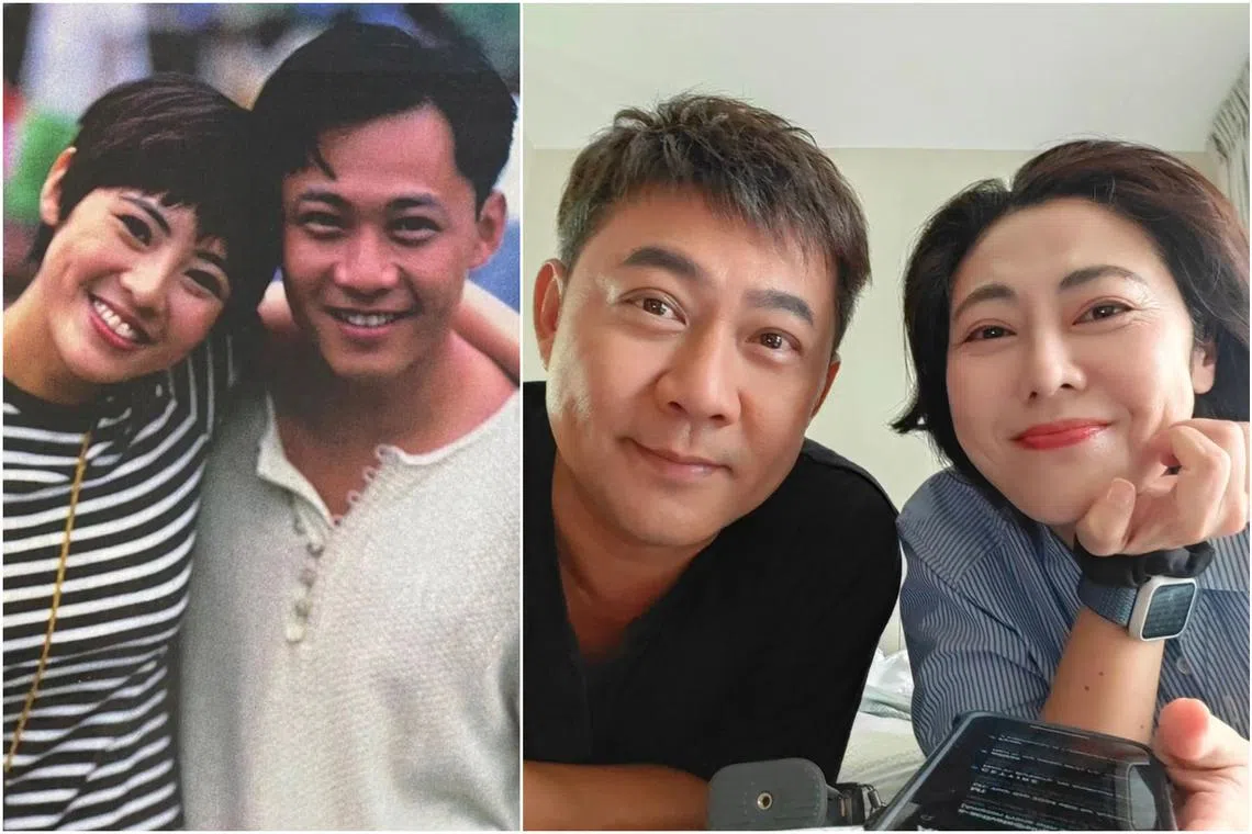 Yao Wenlong and Cynthia Koh in 1994 (left) and in 2024.
