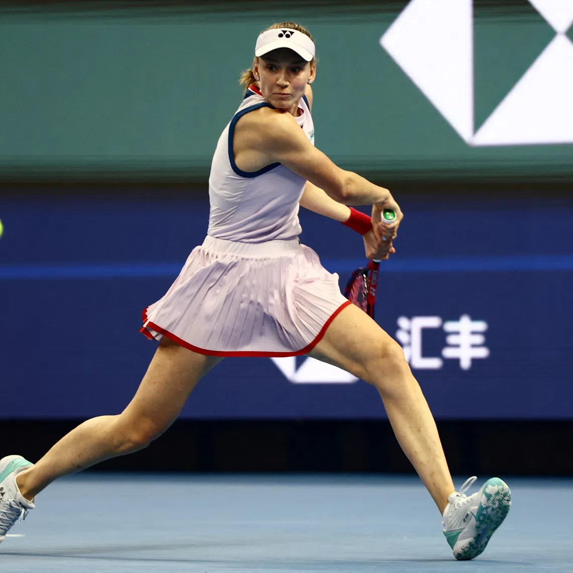 Tennis - China Open - National Tennis Center, Beijing, China - October 3, 2026 Kazakhstan's Elena Rybakina in action during her round of 64 match against Russia's Alena Charaeva REUTERS/Maxim Shemetov