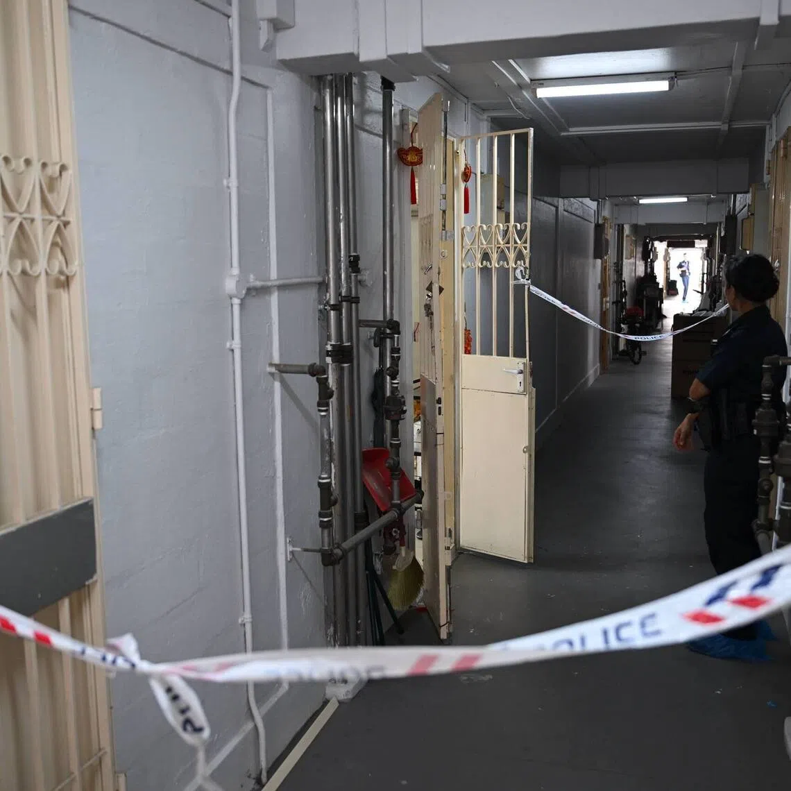 The police had cordoned off the crime scene by the time The Straits Times arrived at the scene.