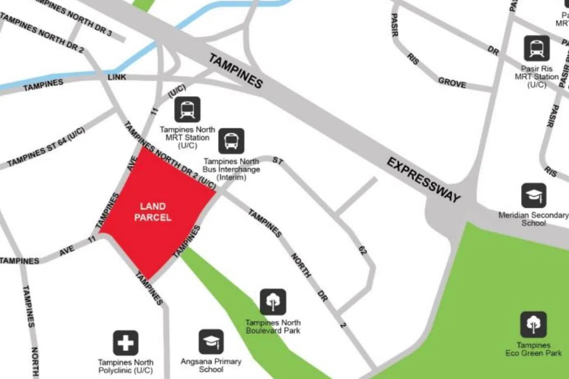 The 50.7ha mixed-use mega site in Tampines will potentially yield 1,190 residential units and 14,000 sq m of commercial space.