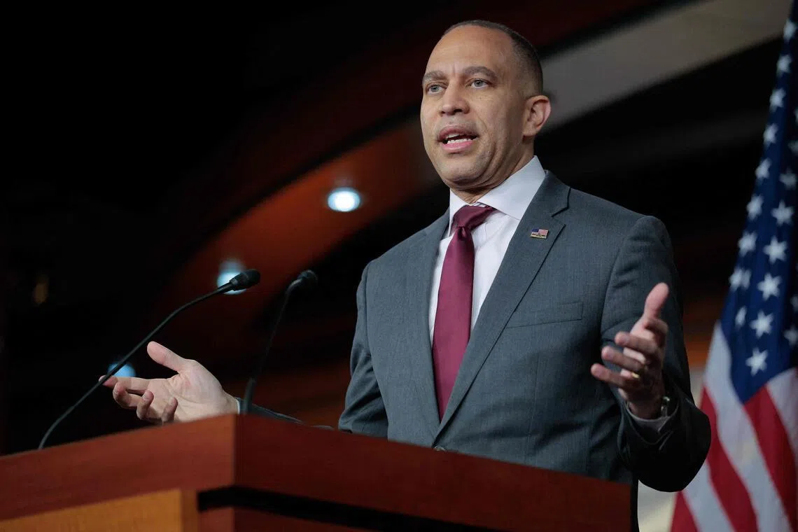 A move by House Minority Leader Hakeem Jeffries to pass a war powers resolution was blocked by US President Donald Trump's Republicans. 
