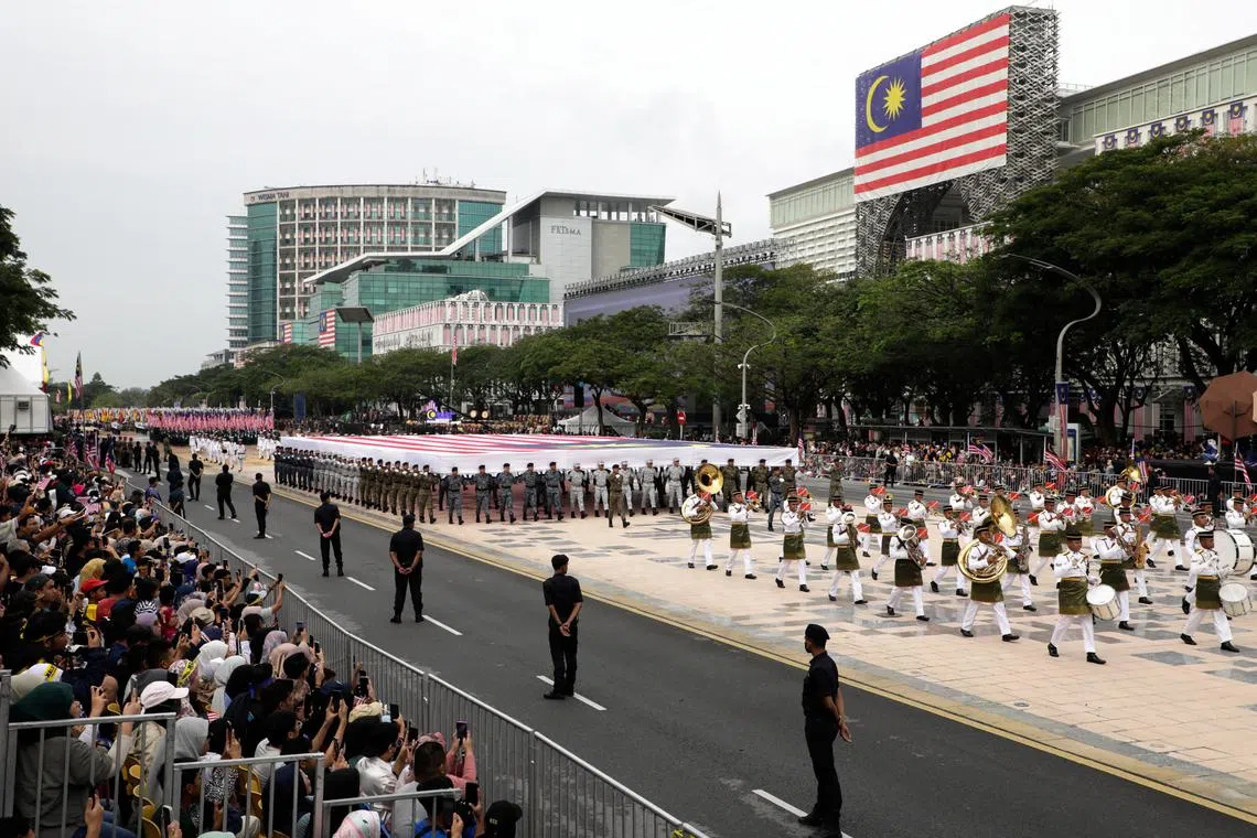 Malaysia's national day parade in Putrajaya on Aug 31.