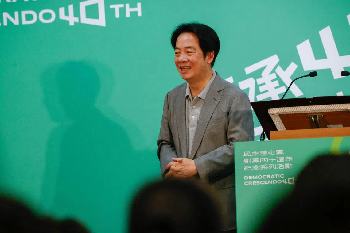 Taiwan President Lai Ching-te said the government upholds that Taiwan’s sovereignty cannot be violated or annexed and that its future must be decided by its people.