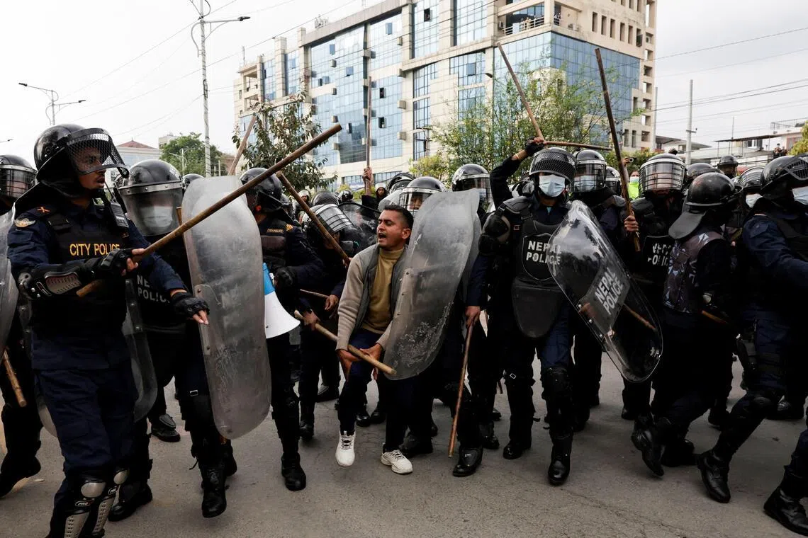Nepali protesters demand release of detained ex-PM
