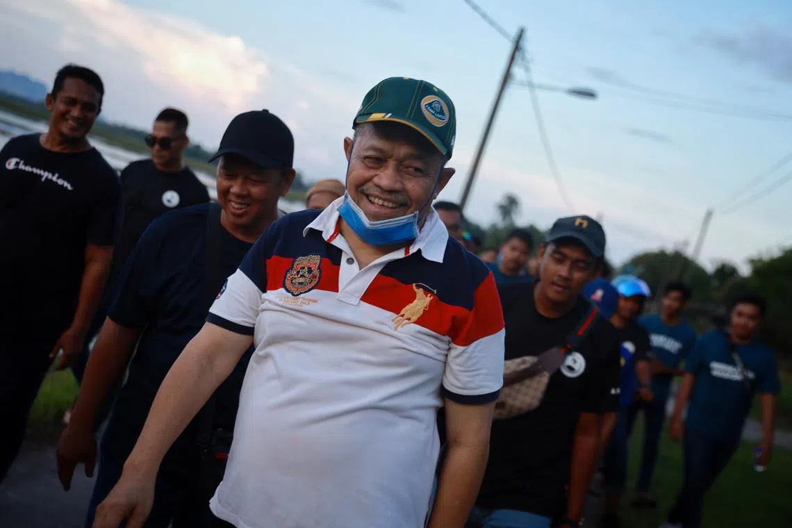 ST20221108_202242679139/pixmsia/Jason Quah
Shahidan Kassim of PN campaigning in Perlis on 8 Nov, 2022.