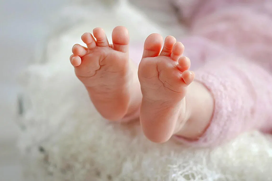 A woman found the baby at a bus stop in Taiping, after she heard it crying