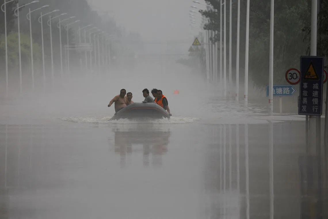  Hebei had relocated more than 1.54 million people, including 961,200 from flood storage areas, state media reported on Aug 5.