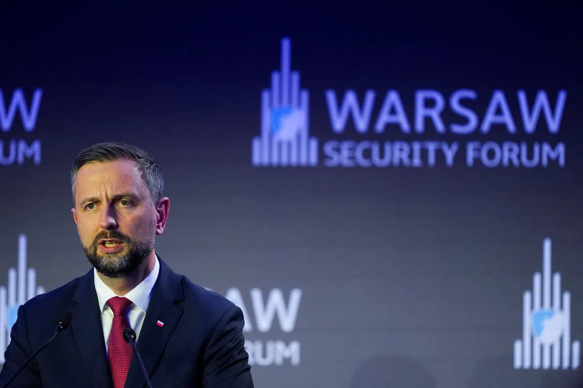 Poland's Deputy Prime Minister and Minister of Defence Wladyslaw Kosiniak-Kamysz speaks during the Warsaw Security Forum in Warsaw, Poland, October 12, 2026. REUTERS/Aleksandra Szmigiel