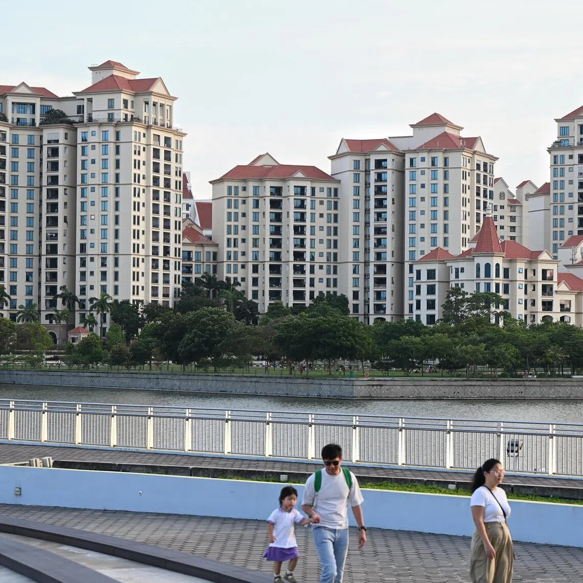 Pixgeneric / generic picture taken on 26 March 2024 of condominiums at Tanjong Rhu District in Singapore. 
Resale condo volume and prices saw a slight uptick in February, attributed to the Chinese New Year festivities. Despite a sluggish start to the year, analysts remain optimistic about the market's prospects, with expectations that resale transactions could start to pick up in the coming months.