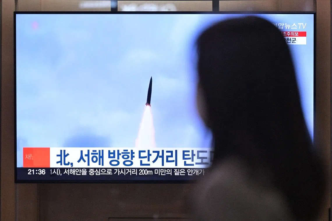 North Korea fired a short-range ballistic missile off its west coast on Thursday.