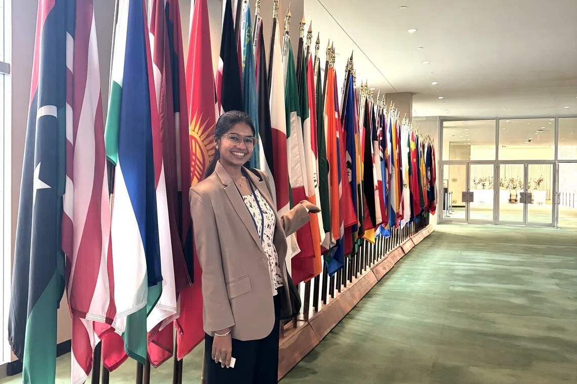 defence merit scholar keloth sonia representing singapore at the united nations in new york