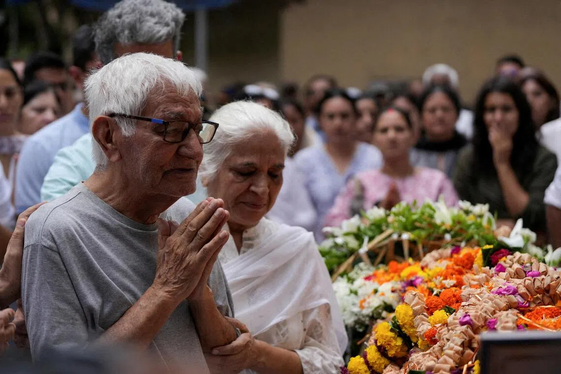 Mr Pushkar Raj Sabharwal (left), father of Air India pilot Sumeet Sabharwal, asked for an investigation by a panel of aviation experts headed by a retired Supreme Court judge.