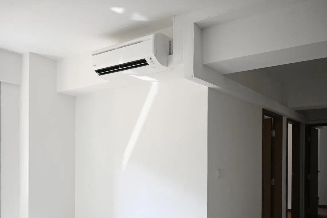 The system uses chilled water to remove heat, unlike conventional air-conditioning units that are connected to outdoor compressors.