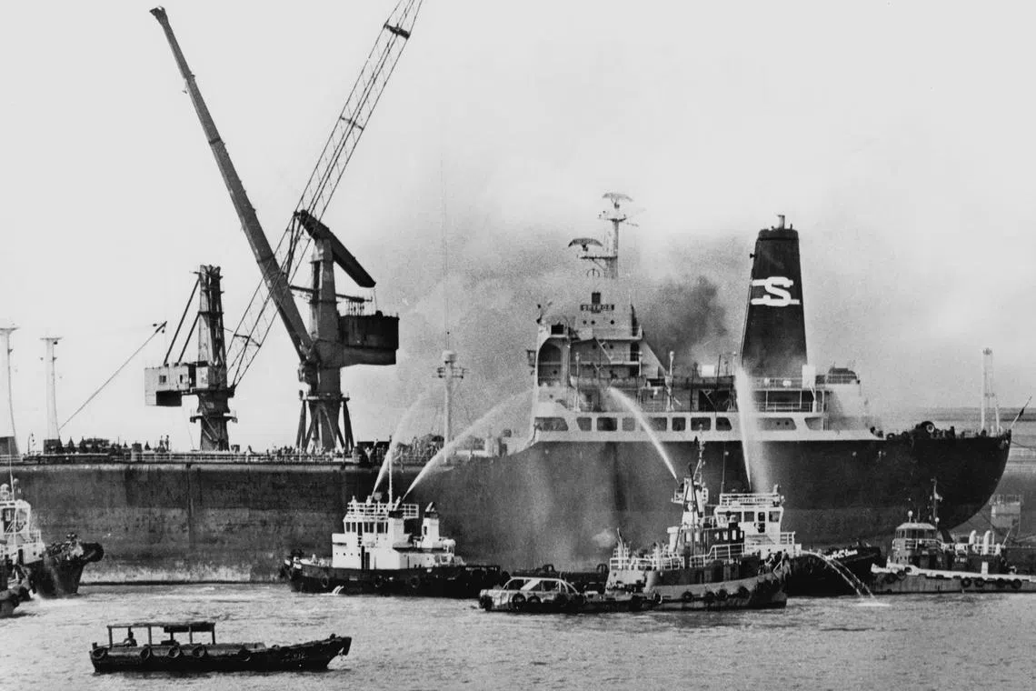 On Oct 12, 1978, an explosion on the Greek tanker Spyros at Jurong Shipyard killed 76 and injured 69 others.