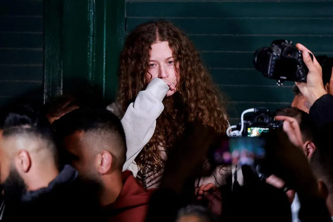 Palestinian Ahed Tamimi looks on after being released amid a hostages-prisoners swap deal between Hamas and Israel, in Ramallah, in the Israeli-occupied West Bank, November 30, 2023. REUTERS/Ammar Awad