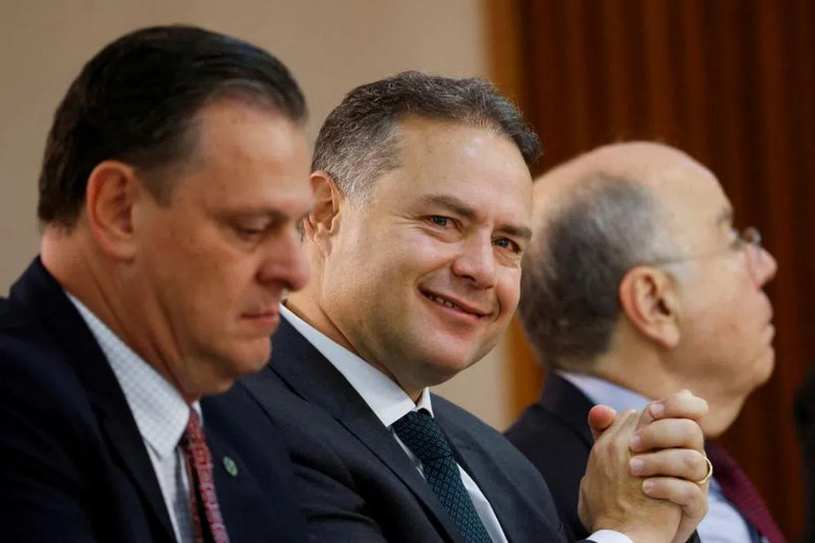 FILE PHOTO: Brazil's Transport Minister Renan Calheiros Filho attends a ministerial meeting at the Planalto Palace in Brasilia, Brazil January 6, 2023. REUTERS/Adriano Machado/File Photo