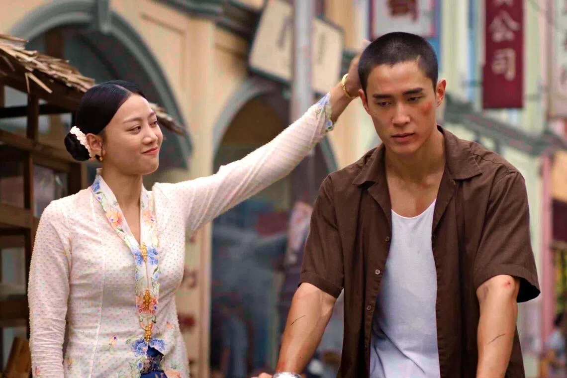 Television still: Emerald Hill - The Little Nyonya Story starring Tasha Low and Tyler Ten

