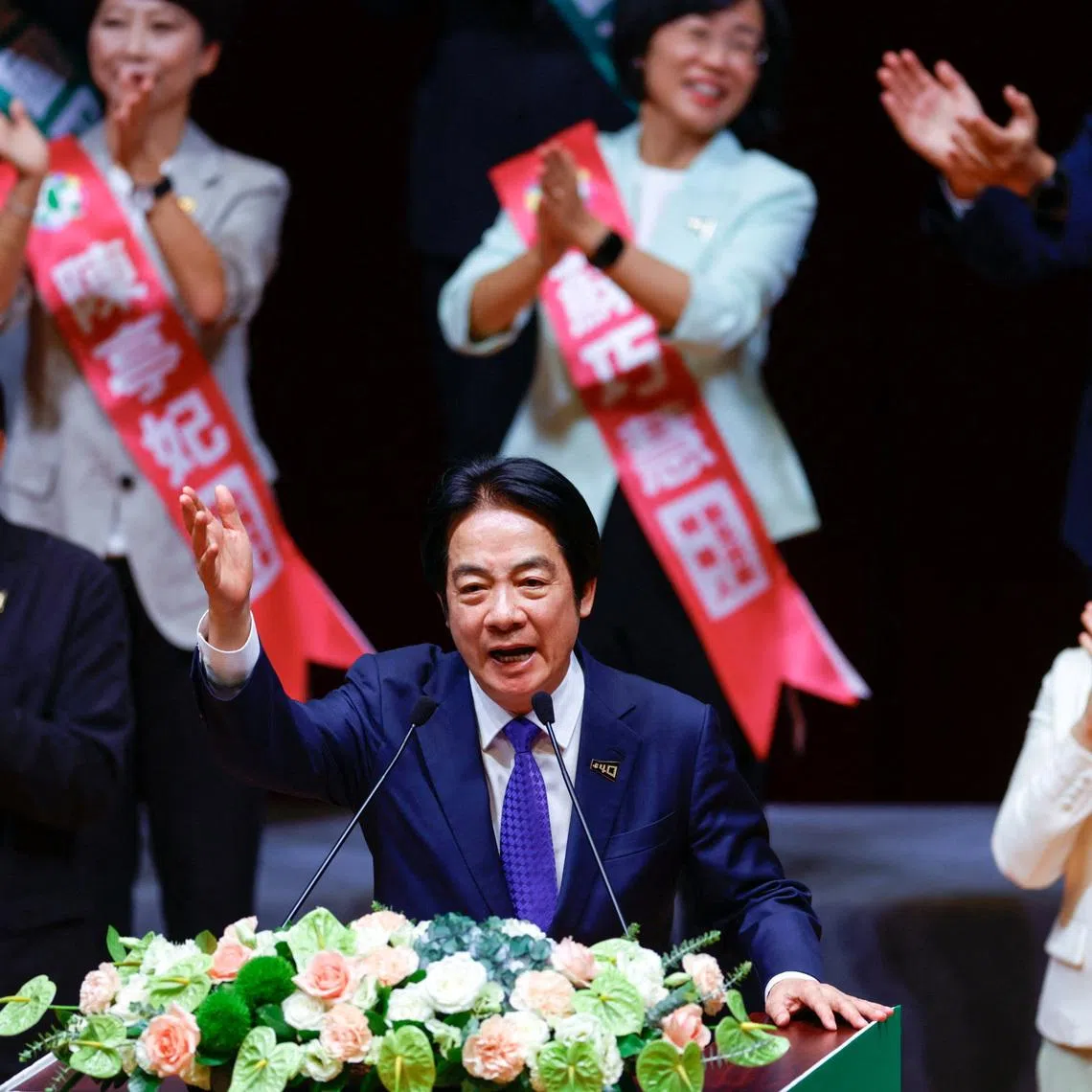 Taiwan President Lai Ching-te speaks at the annual congress of the ruling Democratic Progressive Party (DPP) in Taipei, Taiwan, on July 19.