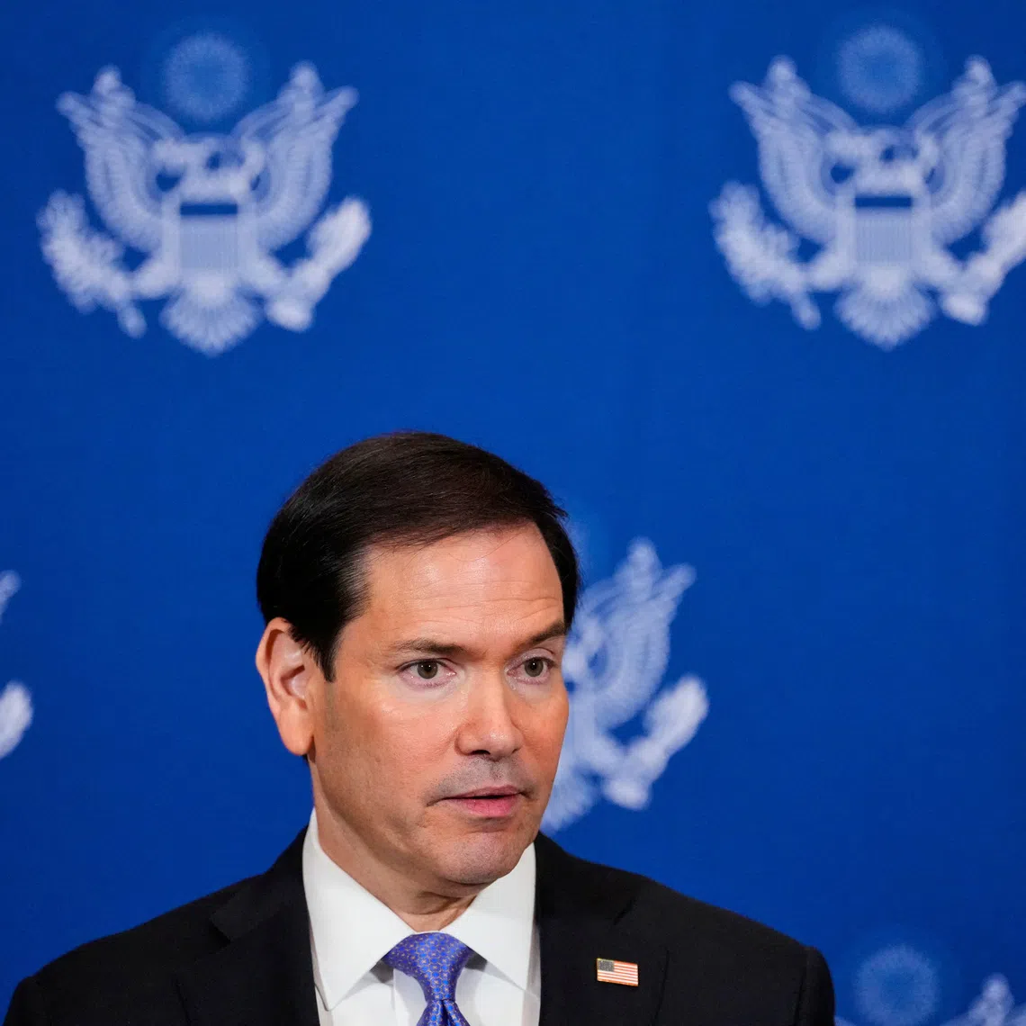 United States Secretary of State Marco Rubio speaks to the media after meeting with Russian Foreign Minister Sergey Lavrov, in New York, US, September 23, 2026. Yuki Iwamura/Pool via REUTERS