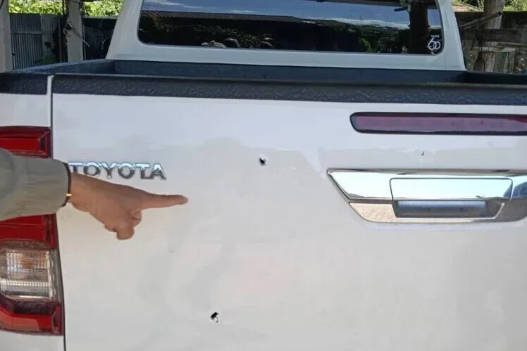 The blast caused minor damage to a vehicle and a house, but no injuries or fatalities were reported.