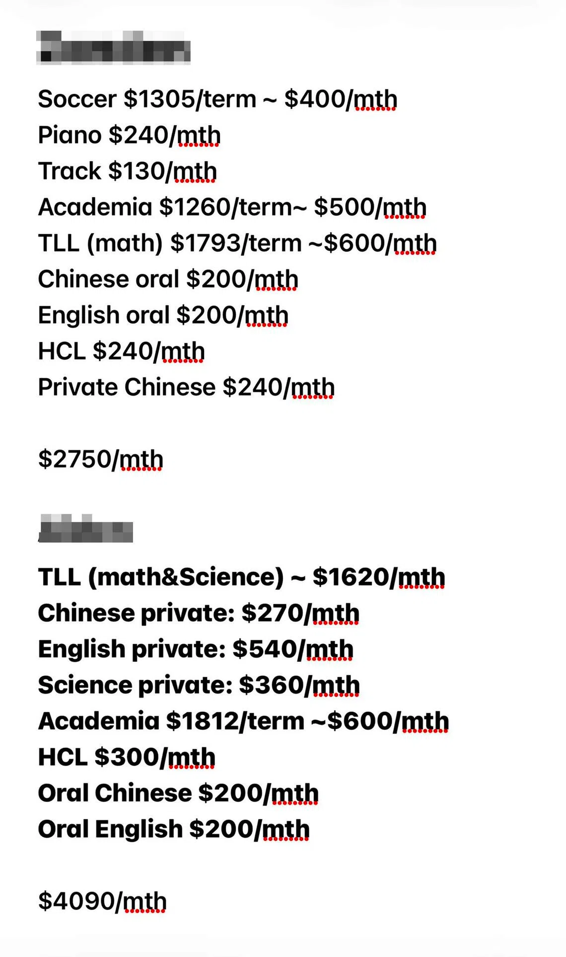 In 2026, banker Carolyn Ang, 41, spent about $6,800 a month on tuition and enrichment for her two sons.