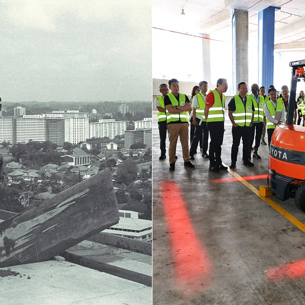  From construction workers at a worksite in Bendemeer Road in 1973 not 
using any safety equipment to government, industry, and unions now harnessing AI and robotics to enhance workplace and vehicular safety.