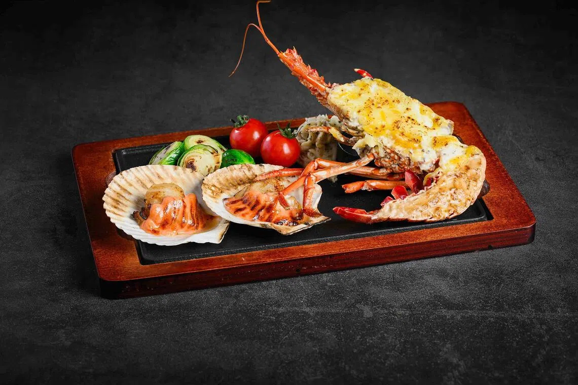 Lobster & Mentaiko Scallops at Bari Bari Grand.