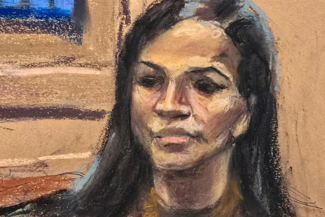 Sean \"Diddy\" Combs' former girlfriend Casandra \"Cassie\" Ventura testifies at his sex trafficking trial in New York City, New York, U.S., May 13, 2025 in this courtroom sketch. REUTERS/Jane