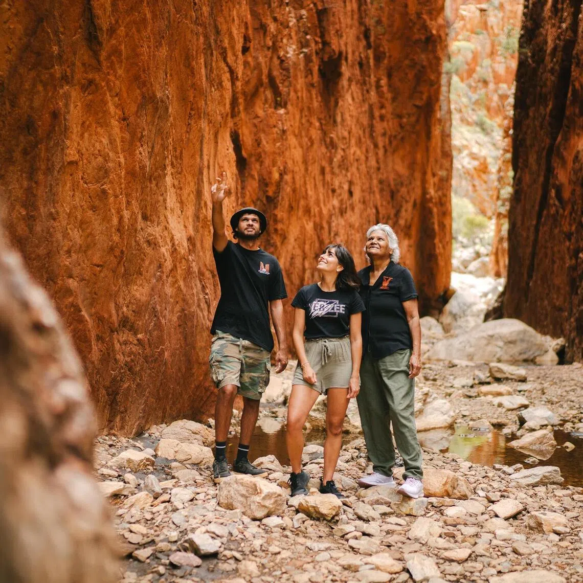 Visitors can experience Standley Chasm through the eyes of an Aboriginal guide.