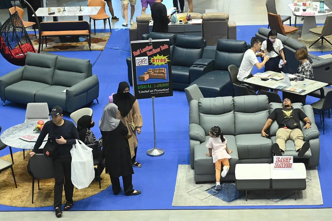 pixgeneric / Generic pix for Budget 2023 on retail ; inflation; GST hike ; on furniture taken on 12 Feb 2023 at Singapore Post Centre.