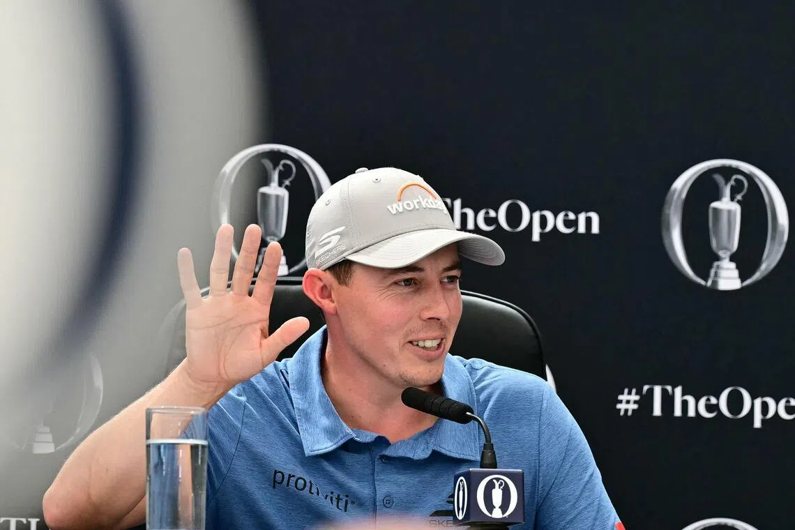 England's Matt Fitzpatrick attends a press conference ahead of the 154th Open Golf championship at Royal Birkdale Golf Club near Liverpool on July 13, 2026. PHOTO: AFP