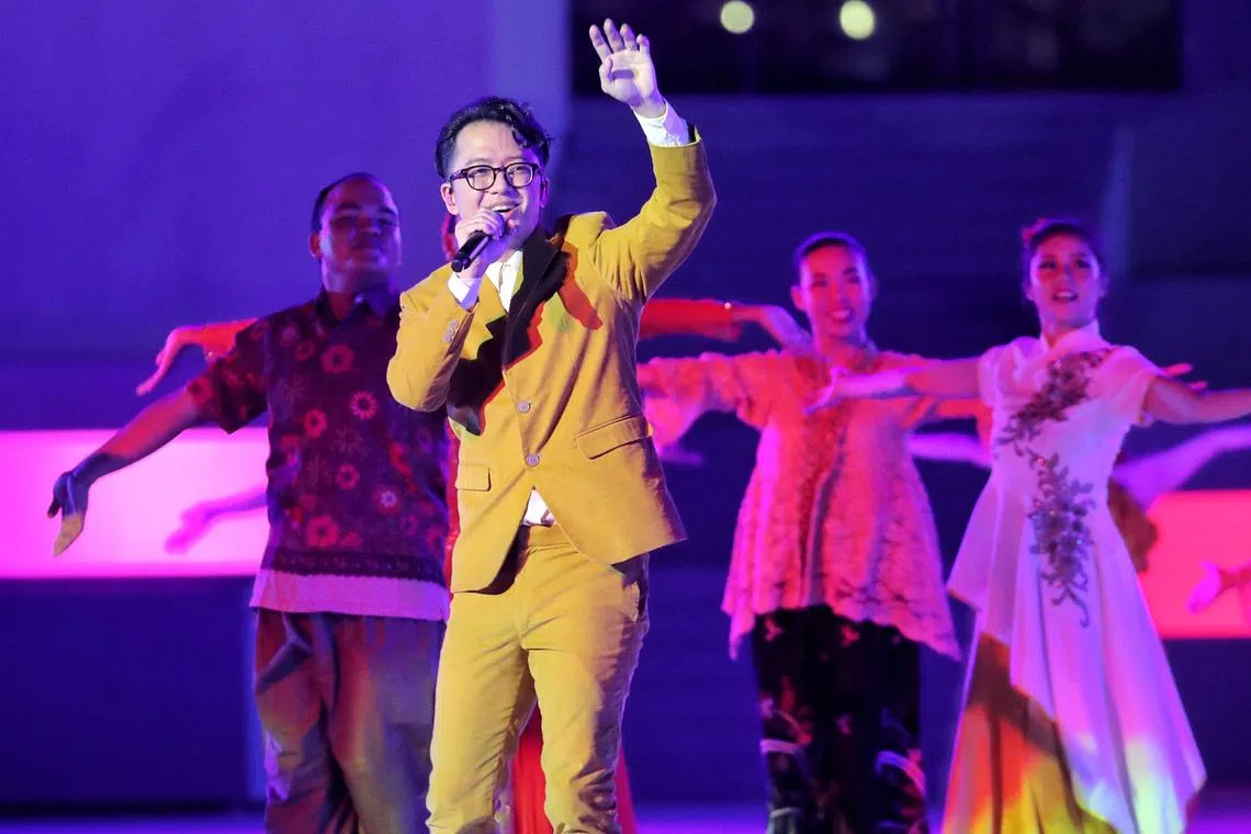 Singer-songwriter Sezairi Sezali performing at the National Day Parade last year.
