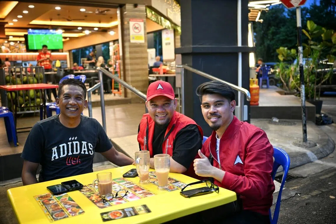 Pakatan Harapan content creators (from left) Amirudin Ibrahim, Adib Aiman and Khairul Ezzat Kamarudin.