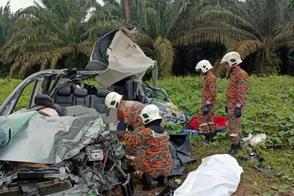 The women were in a Honda Freed MPV when it collided into a roll-on/roll-off lorry.