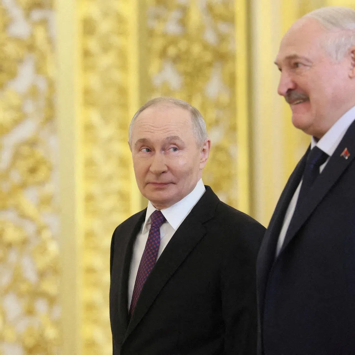 FILE PHOTO: Russian President Vladimir Putin and Belarusian President Alexander Lukashenko attend a meeting of the Supreme State Council of the Union State of Russia and Belarus, in Moscow, Russia February 26, 2026. Maxim Shipenkov/Pool via REUTERS/File Photo