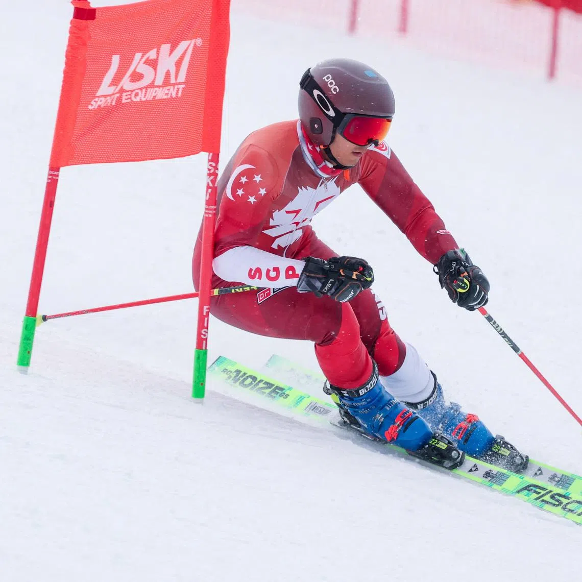 Singaporean skier Faiz Basha will be competing in the giant slalom and slalom events at the Winter Olympics on Feb 14 and Feb 16 respectively.