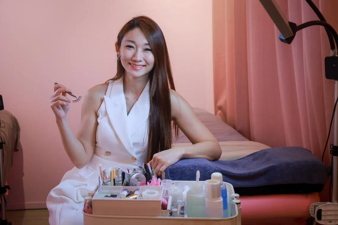 Jasmin Tay,  CEO of Perky Lash, has launched a home visit service in Singapore, where staff offer eye-lash services in homes, offices and even hospitals.