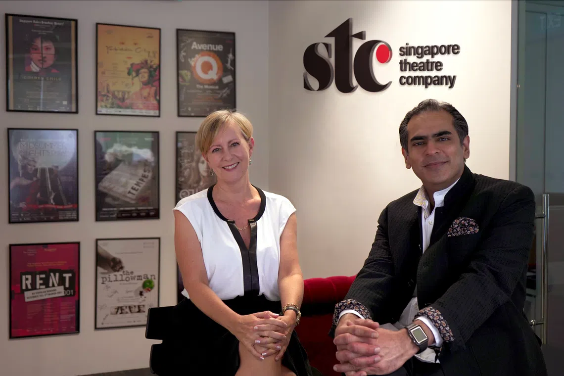 Singapore Theatre Company's managing director Charlotte Nors and artistic director Gaurav Kripalani say the name change will reposition the company for the future. 