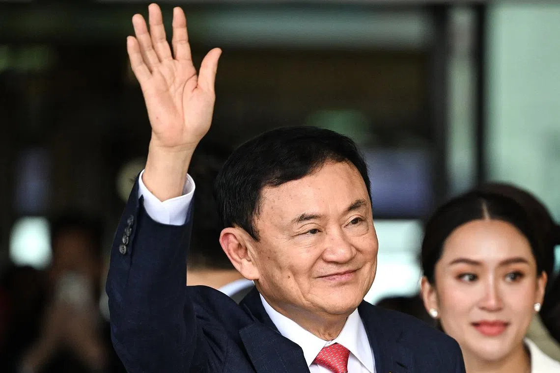 Former Thai prime minister Thaksin Shinawatra was on a list of prisoners who were considered elderly or ill and approved for parole.